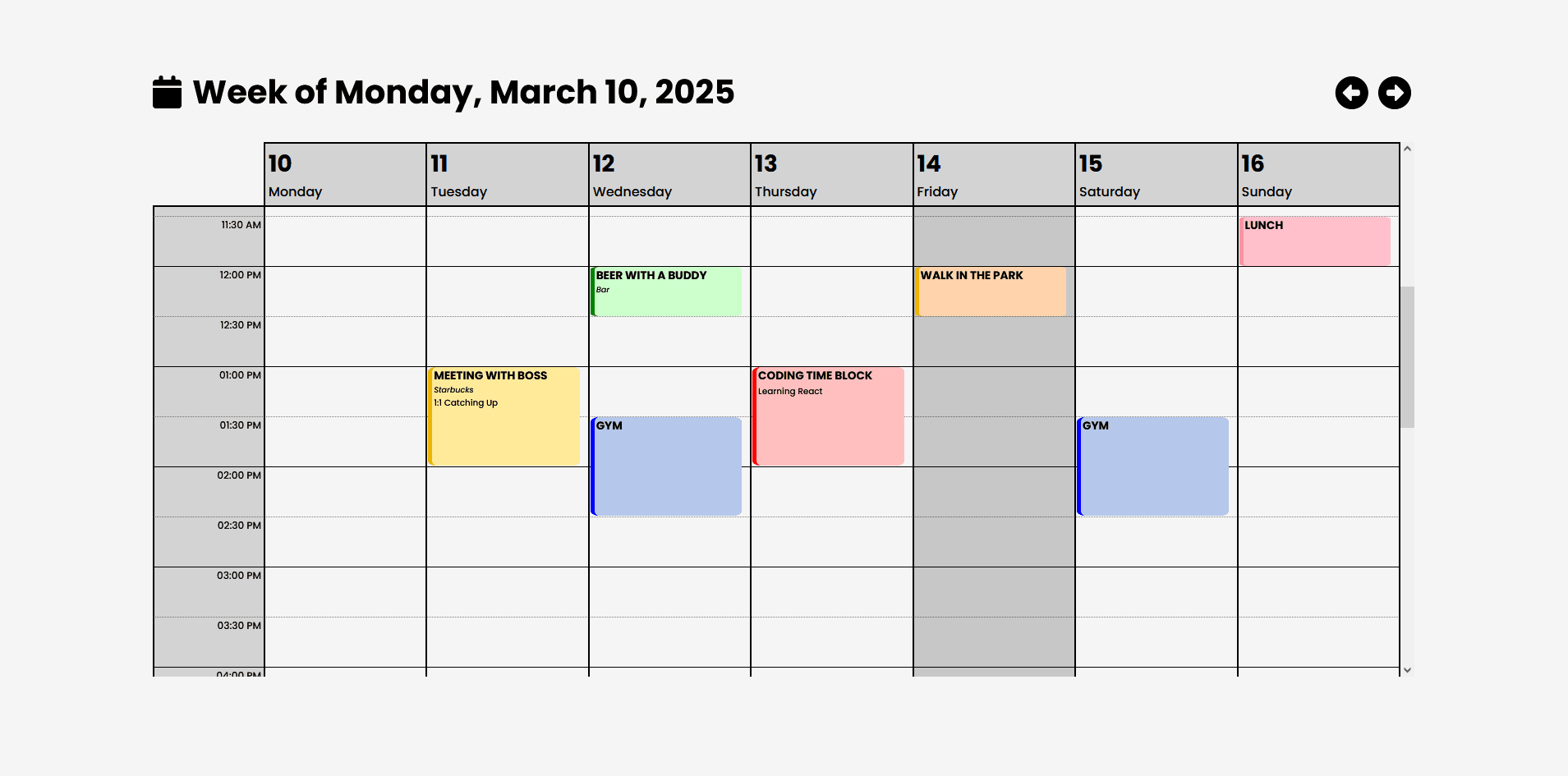 Teams Calendar